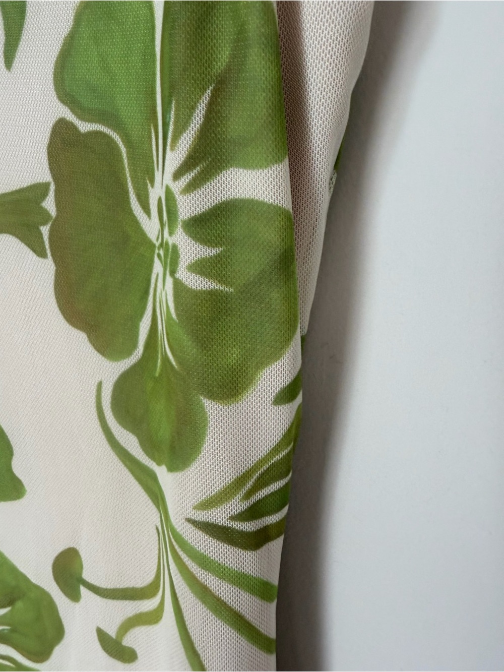 See You Monday cream Green hibiscus Floral Midi Dress - Picture 5 of 6